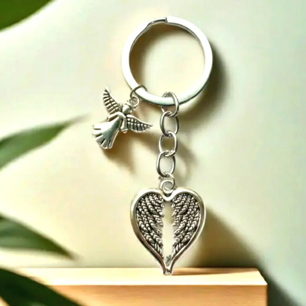 Angel Wings Key Chain keychain silver